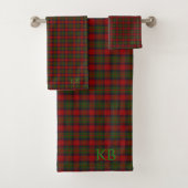 Buccleuch Offizielles Tartan mit Monogramm/Initial Badhandtuch Set (Insitu)