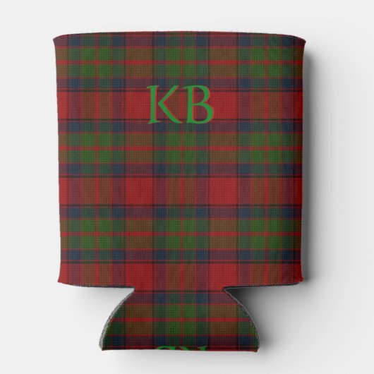 Buccleuch Offizielles Tartan mit Monogramm/Initial Dosenkühler (Rückseite)
