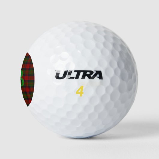 Buccleuch Offizielles Tartan mit Monogramm/Initial Golfball (Logo)