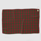 Buccleuch Offizielles Tartan mit Monogramm/Initial Golfhandtuch (Horizontal)