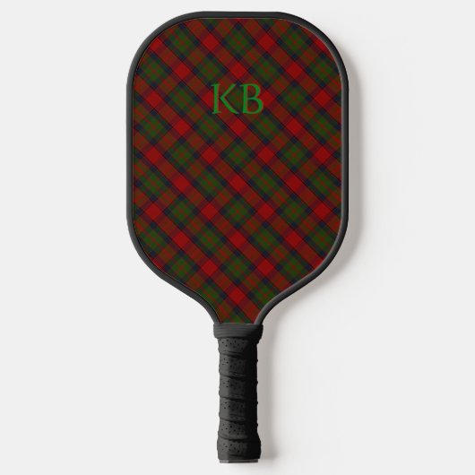 Buccleuch Offizielles Tartan mit Monogramm/Initial Pickleball Schläger (Vorderseite)