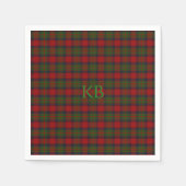 Buccleuch Offizielles Tartan mit Monogramm/Initial Serviette (Vorderseite)