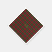 Buccleuch Offizielles Tartan mit Monogramm/Initial Serviette (Ecke)