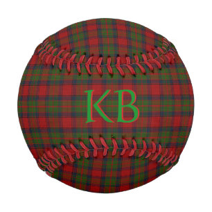 Buccleuch Offizielles Tartan mit Monogramm/Name Baseball