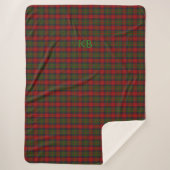 Buccleuch Offizielles Tartan mit Monogramm/Name Sherpadecke (Vorderseite)
