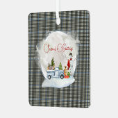 Buccleuch Original Scottish Tartan Ornament Aus Metall (Vorderseite links)