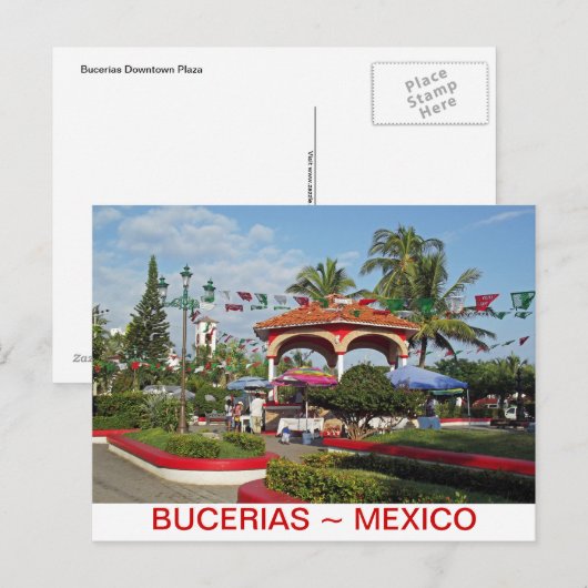 Bucerias Downtown Postkarte (Vorne/Hinten)