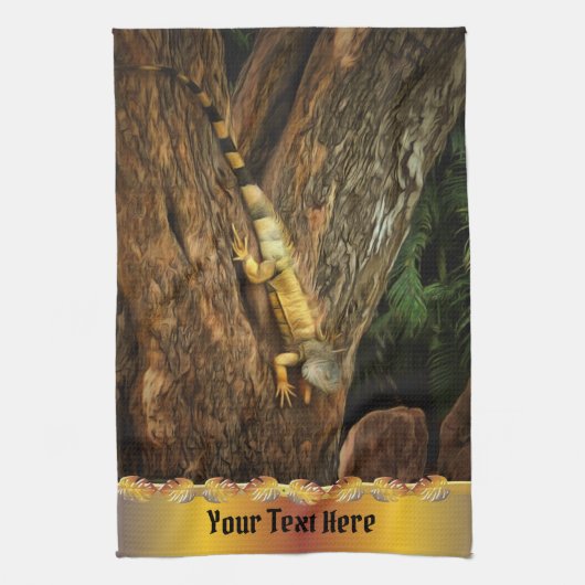 Bucerias Iguana 1069 Geschirrtuch (Vertikal)