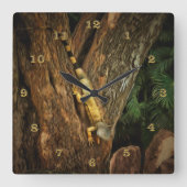 Bucerias Iguana 1069 Quadratische Wanduhr (Vorderseite)