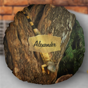 Bucerias Iguana 1069 Rundes Kissen