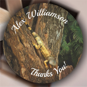 Bucerias Iguana Vielen Dank 1069 Runder Aufkleber