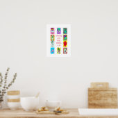 Buch #8: Zahlen 71-80 Poster mit albernen Gesichte (Küche)