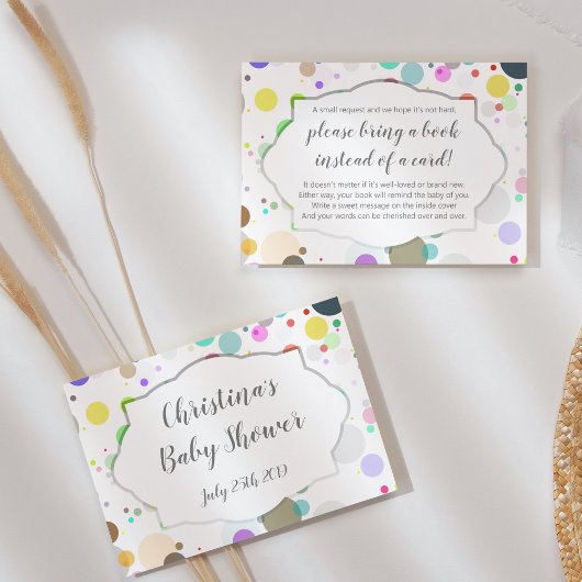 "Buch anstelle von Karte mitbringen" Kinderdusche 