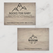 Buch-Antrag-Abenteuer ist dort draussen Berg Begleitkarte (Vorne/Hinten)