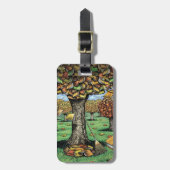 Buch-Baum-Gepäckanhänger Gepäckanhänger (Vorderseite vertikal)