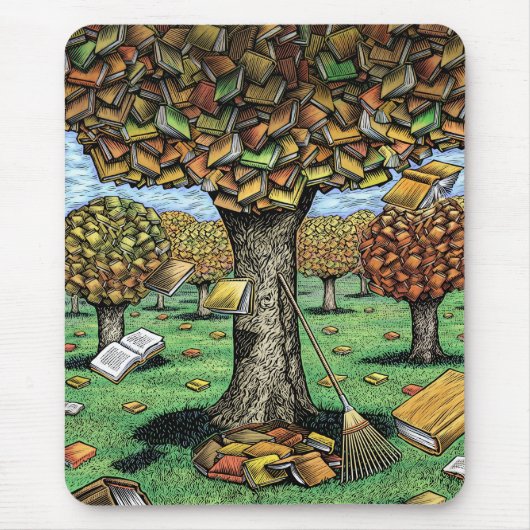 Buch-Baum Mousepad (Vorne)