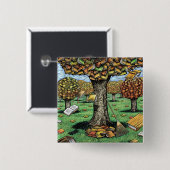 Buch-Baumknopf Button (Vorne & Hinten)