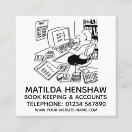 Buch Behalt & Konten Quadratische Visitenkarte
