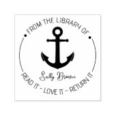 Buch-Bibliothek Buchzeichen Briefmarke Custom Hear Permastempel (Design)