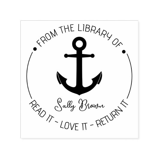 Buch-Bibliothek Buchzeichen Briefmarke Custom Hear Permastempel (Design)