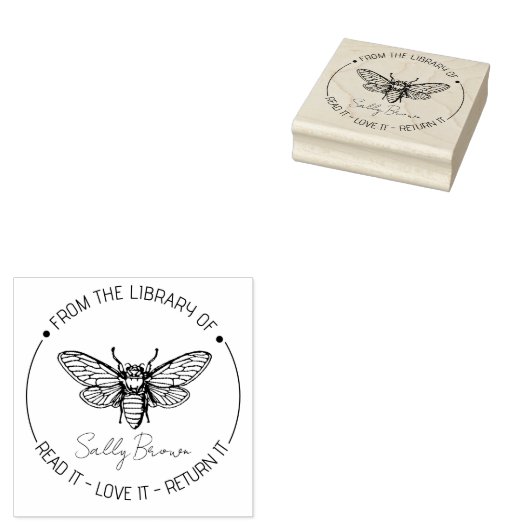Buch-Bibliothek Buchzeichen Buch Briefmarke Custom Gummistempel (Stempel)