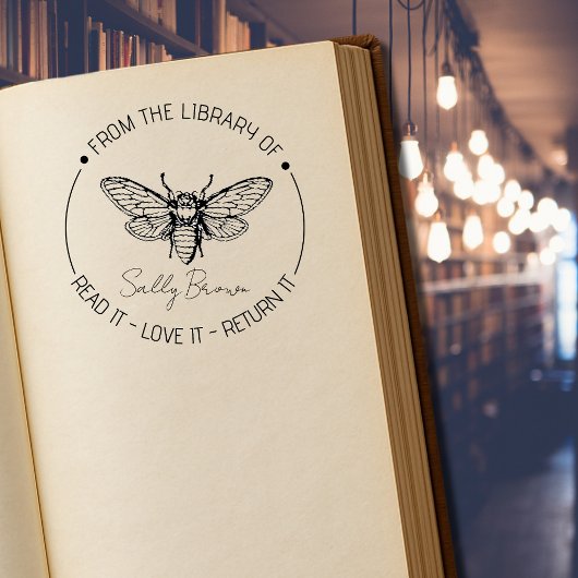 Buch-Bibliothek Buchzeichen Buch Briefmarke Custom Permastempel