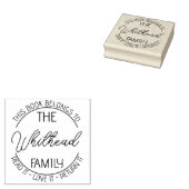 Buch-Bibliothek Buchzeichen-Buch Briefmarke Modern Gummistempel (Stempel)