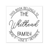 Buch-Bibliothek Buchzeichen-Buch Briefmarke Modern Permastempel (Design)