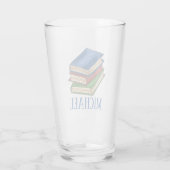 Buch-Bibliothek lesen Bibliophile Lehrer Glas (Rückseite)