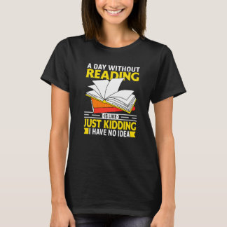 Buch Bibliothekar Humor Bücherwurm Wortspiel Buch  T-Shirt
