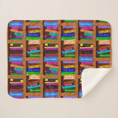 Buch-Bibliotheks-Bücherregal-hübsches Muster für Sherpadecke (Vorderseite (Horizontal))