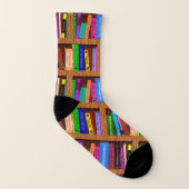 Buch-Bibliotheks-Bücherregal-hübsches Muster für Socken (Rechts - Außen)
