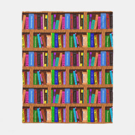 Buch-Bibliotheks-Bücherregal-Muster für Leser Fleecedecke