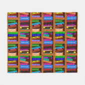 Buch-Bibliotheks-Bücherregal-Muster für Leser Fleecedecke (Vorderseite (Horizontal))