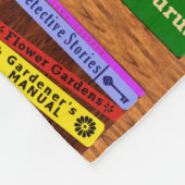 Buch-Bibliotheks-Bücherregal-Muster für Leser Fleecedecke (Ecke)