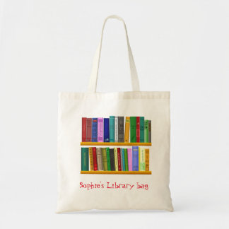 Buch-Bibliotheksnamenstasche des Kindes niedliche Tragetasche