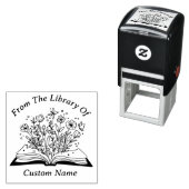 Buch & Blume aus der Bibliothek des Buches Ihren N Permastempel (Beispiel)