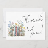 Buch Blumen Dankeschön Dankeskarte (Vorderseite)