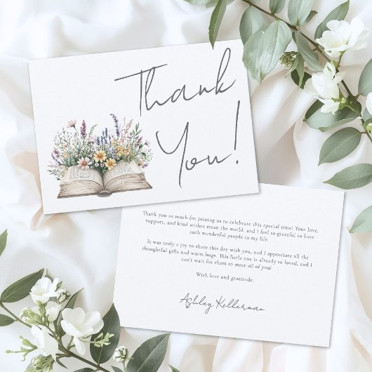 Buch Blumen Dankeschön Dankeskarte