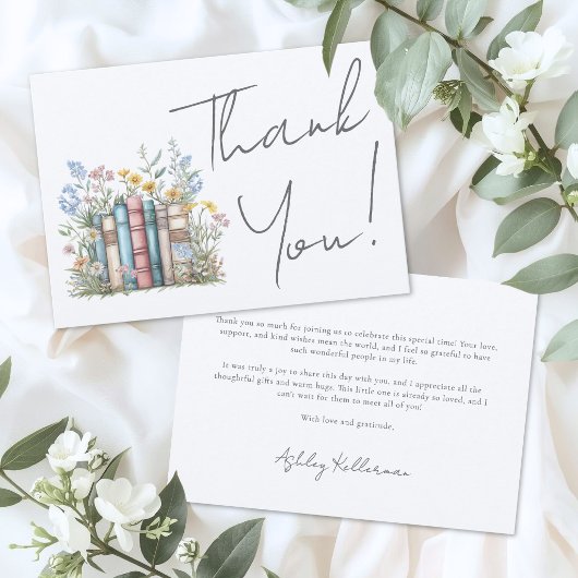 Buch Blumen Dankeschön Dankeskarte