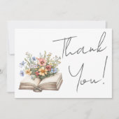 Buch Blumen Dankeschön Dankeskarte (Vorderseite)