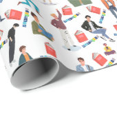 Buch Boyfriend Wrapping Paper Geschenkpapier (Rolleneckpunkt)