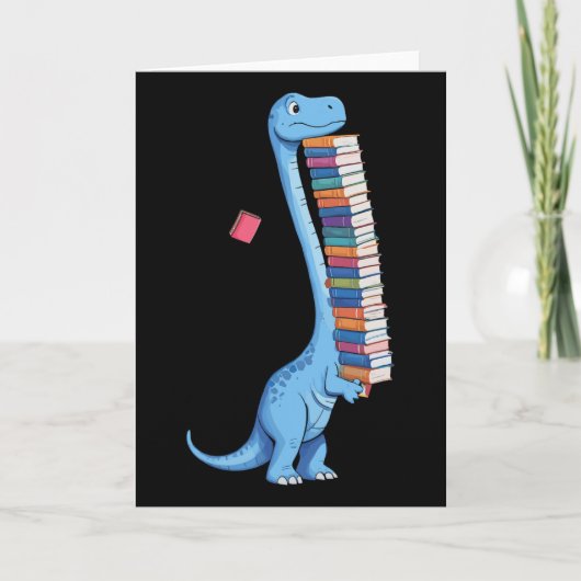 Buch Carry Dinosaur Reading Dino Karte (Vorderseite)