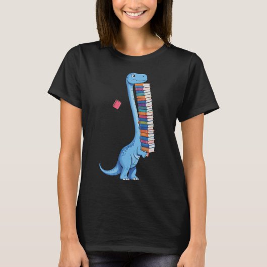 Buch Carry Dinosaur Reading Dino T-Shirt (Vorderseite)