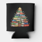 Buch Christmas Tree Lights Lehrer Librarian lesen Dosenkühler (Vorderseite)