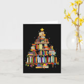 Buch Christmas Tree Lights Lehrer Librarian lesen Karte (Gelbe Blume)