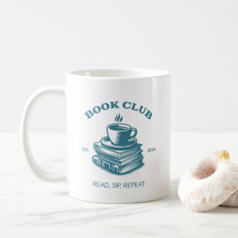 Buch Club Kaffee und Bücher lesen Sip Wiederholung Kaffeetasse