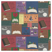 Buch-Collage Stoff (Nahaufnahme)