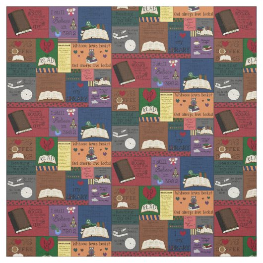 Buch-Collage Stoff (Muster)