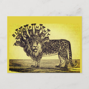 Buch der Enthüllung Blasphemy Bestie Postkarte